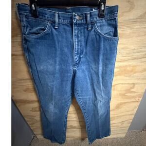 Men's Vintage Wrangler 945DEN 34x29 Denim Jeans Cowboy Western